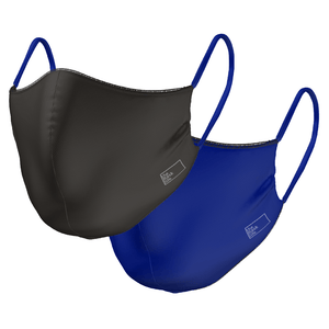Black / Navy Face Mask - SANITIZED Antimicrobial Material - The Mask Life. 