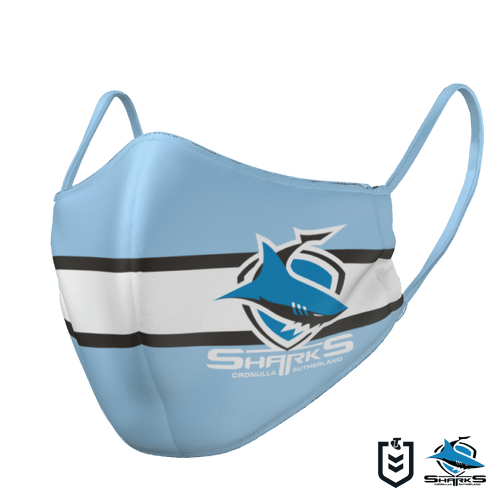 Cronulla Sharks Face Mask - The Mask Life.  Face Masks