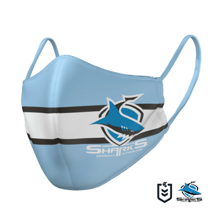 Cronulla Sharks Face Mask - The Mask Life.  Face Masks