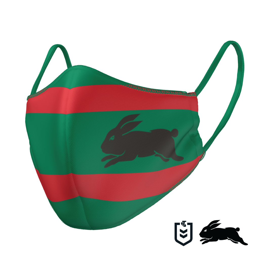 South Sydney Rabbitohs Face Mask - The Mask Life.  Face Masks